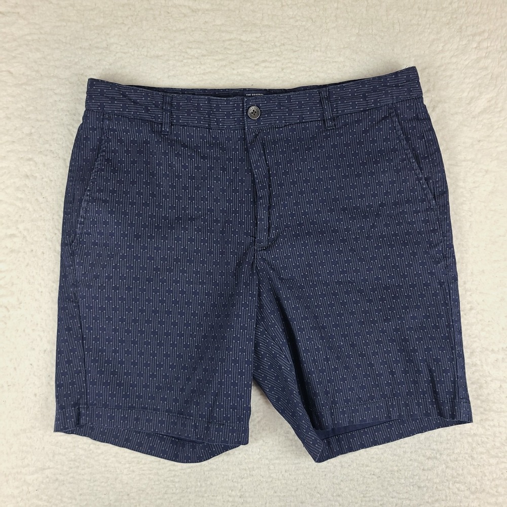 Ben Sherman Shorts Mens 36 Blue Navy Regular Fit Stretch 8" Inseam Preppy Chino